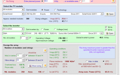 PVsyst System実行時の画面